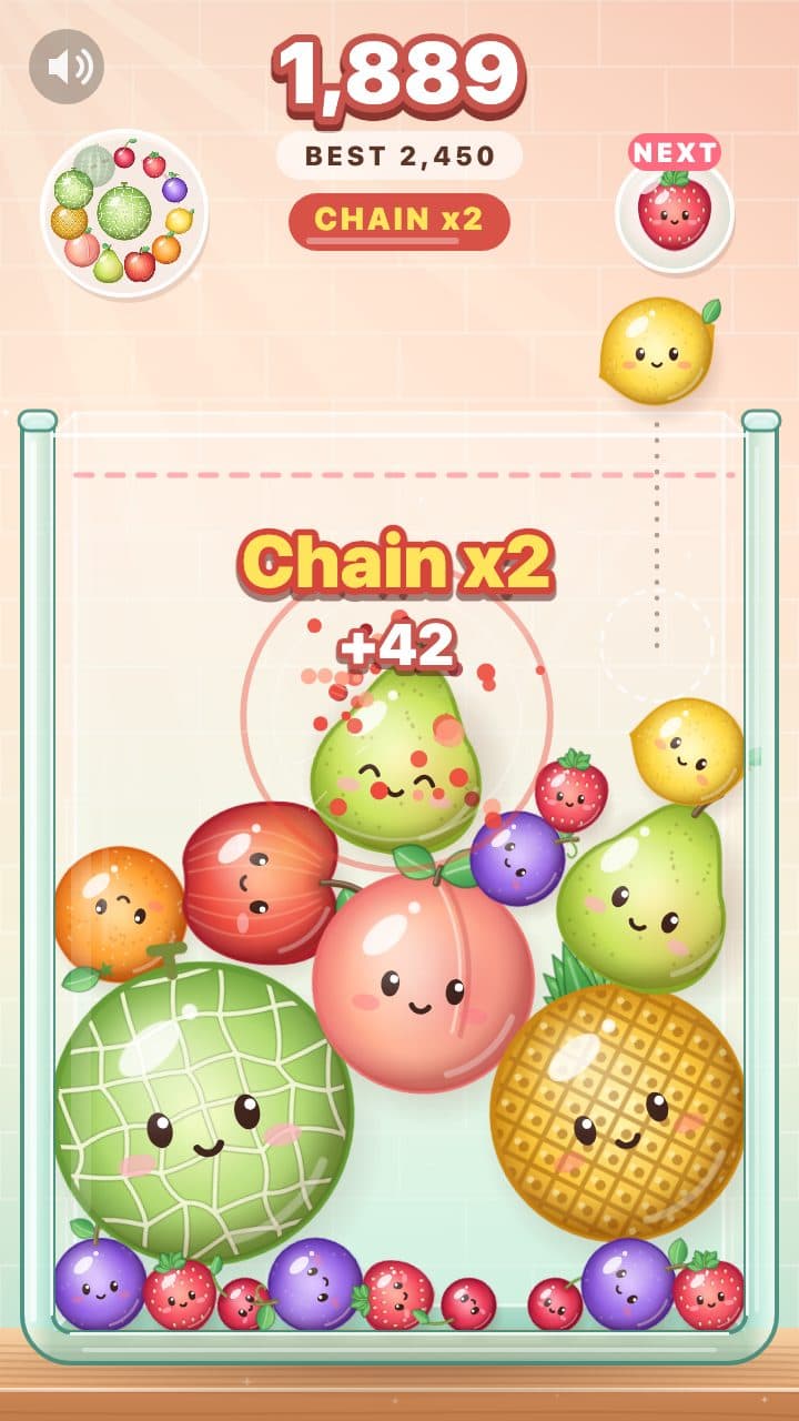 Fruit Merge gameplay screenshot
